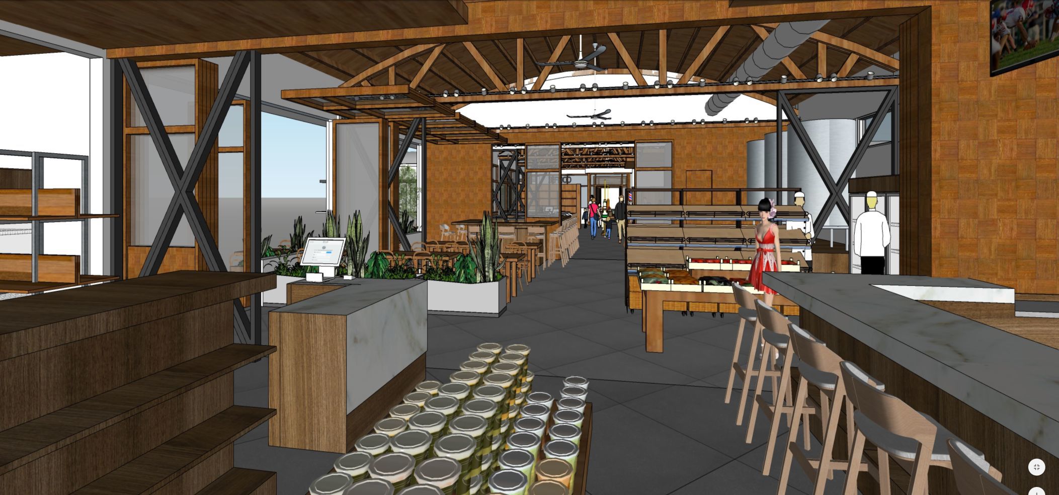 An image of what the new Food City complex would look like inside.